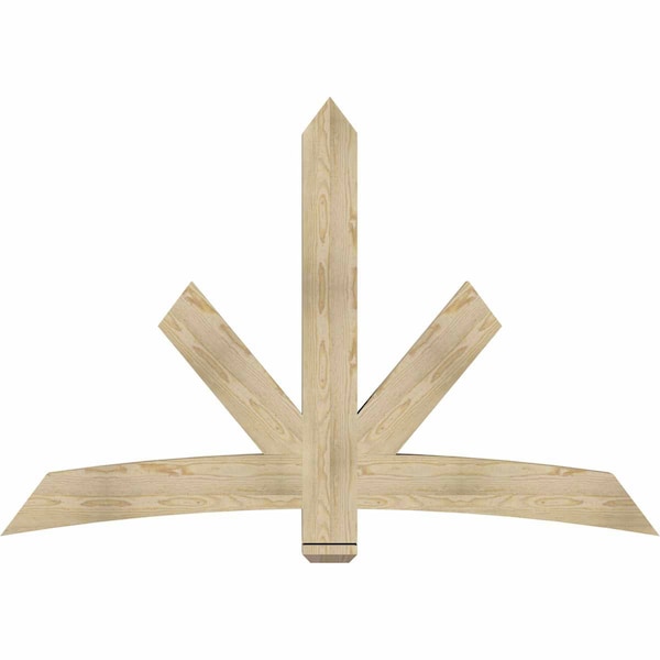 Ekena Millwork Alberta Rough Sawn Timber Gable Bracket, Douglas Fir, 72"W x 48"H x 4"D x 6"F, 16/12 Pitch GBW072X48X0406ALB00RDF - main